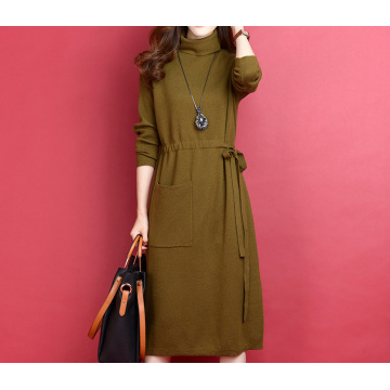 PK18ST077 tunic long women dresses sweaterfashion dress cashmere sweater